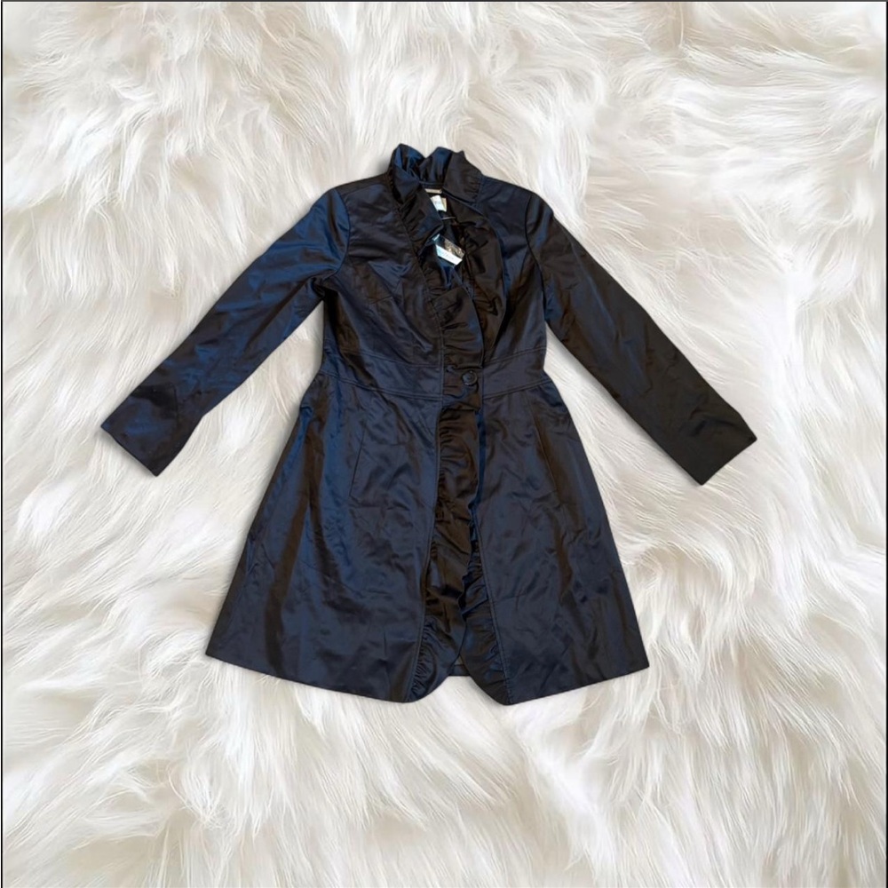 White House Black Market Ruffle Coat